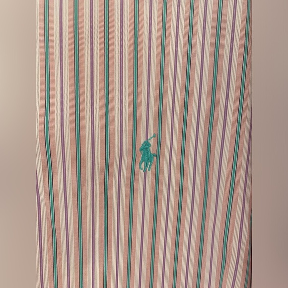 Ralph Lauren Classic Fit Cotton Button Down Long Sleeved Striped Size XL Shirt - Picture 3 of 11